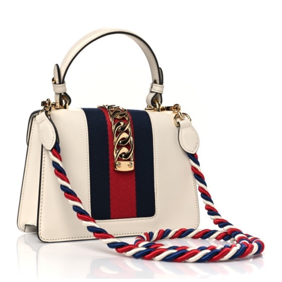 Pre-Loved Gucci White Leather Mini Sylvie Satchel - Picture 2 of 16